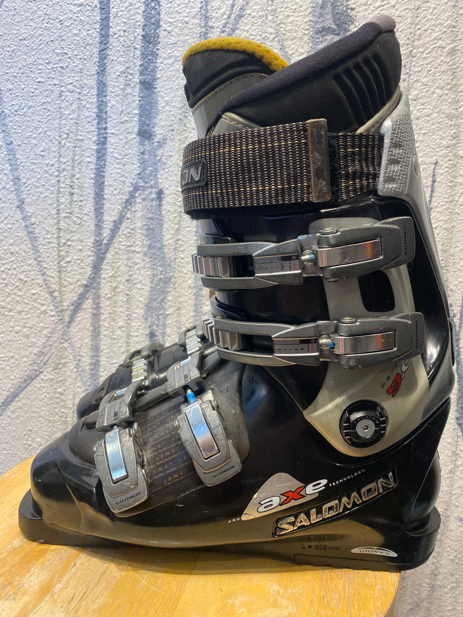 Salomon Prolink Axe Technology Alpine Ski Boots - Black, 26/26.5