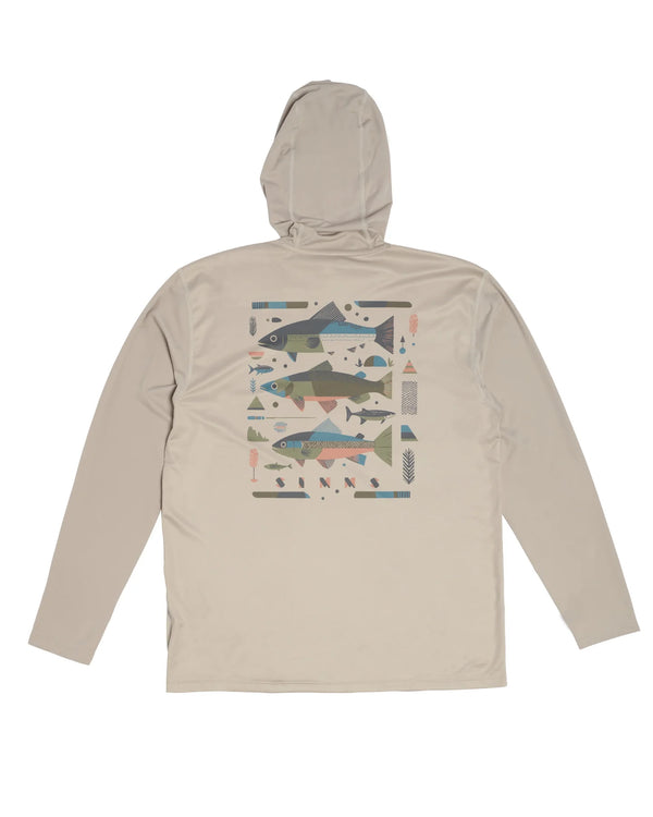 Simms Artist Series Tech Sun Hoody with White Pine Logo