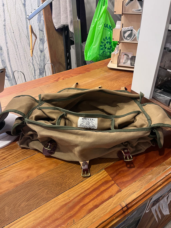 Orvis Vintage Fishing Tackle Shoulder Bag - Tan/Green/Brown