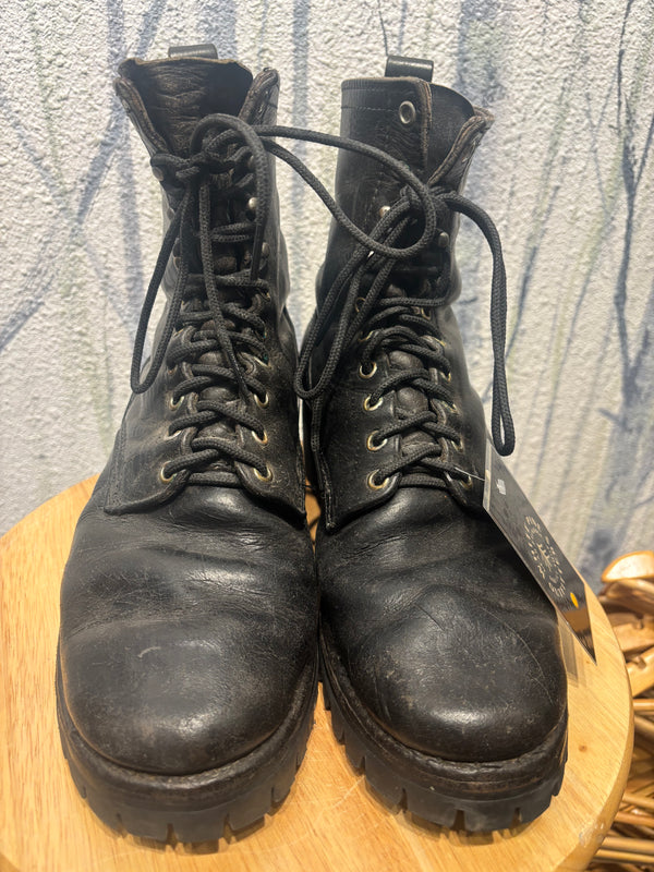 Red Wing Shoes Leather Logger Work Boots - Black, Mens 9