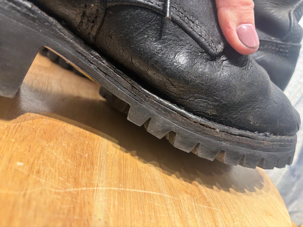 Red Wing Shoes Leather Logger Work Boots - Black, Mens 9