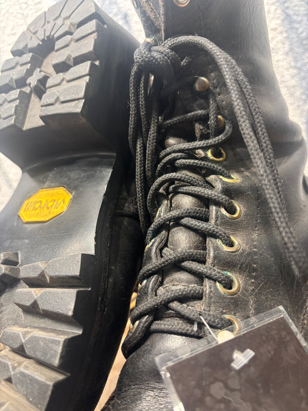 Red Wing Shoes Leather Logger Work Boots - Black, Mens 9