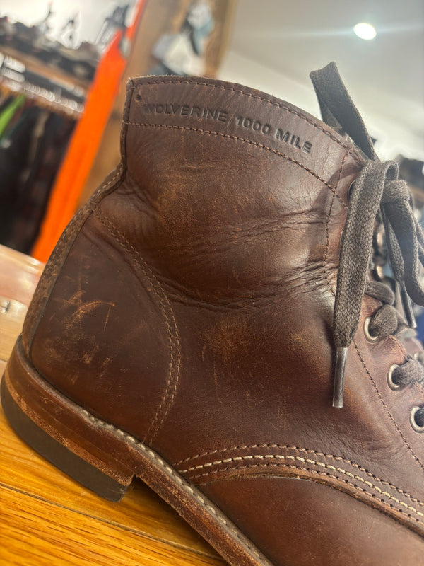 Wolverine 1000 Mile Leather Boots - Brown, Mens 9