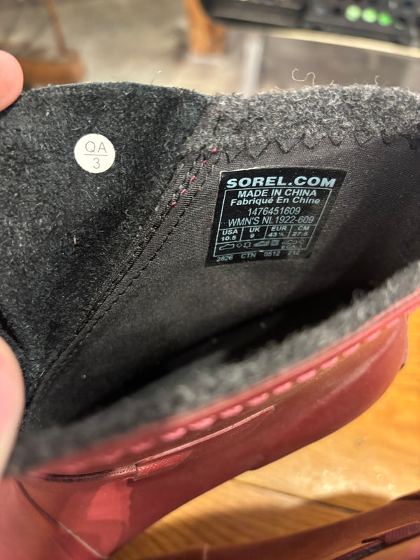 Sorel Medina Heel Rubber Boots - Red, Womens 10.5