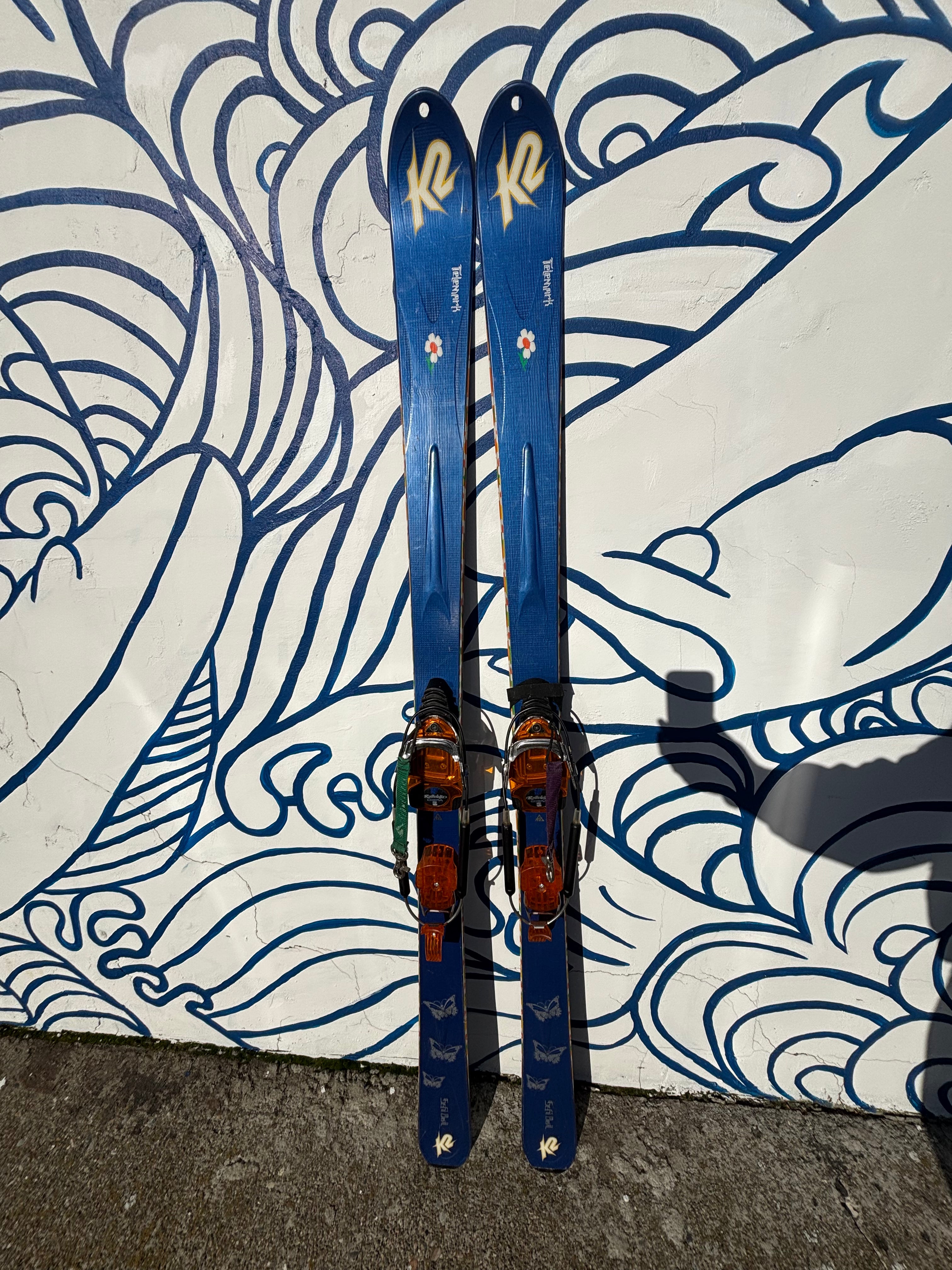K2 Schi Devil 2006 Telemark Skis - Blue, 174 cm