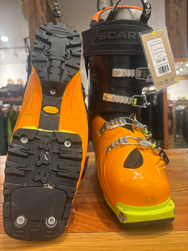 Scarpa Freedom RS Alpine Touring Ski Boots - Orange, MP 27