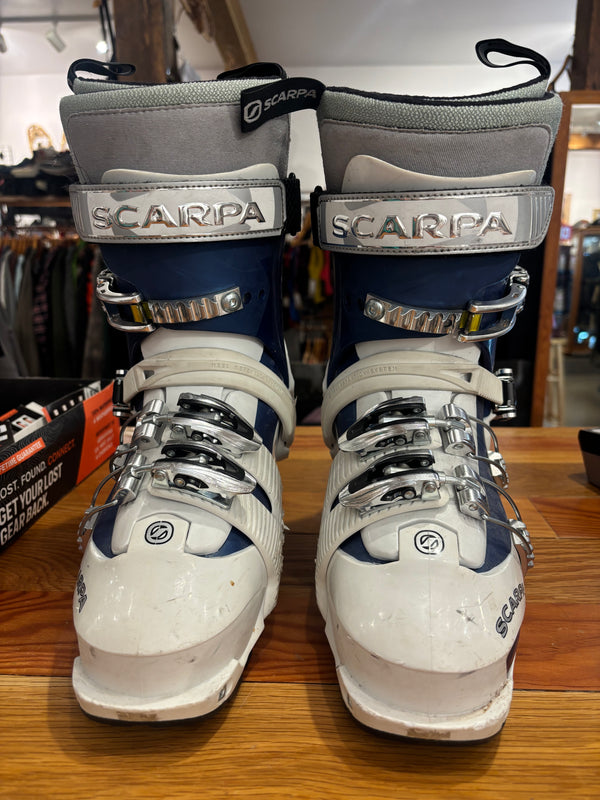 Scarpa Diva Alpine Touring Ski Boots - White/Blue, MP 25.5