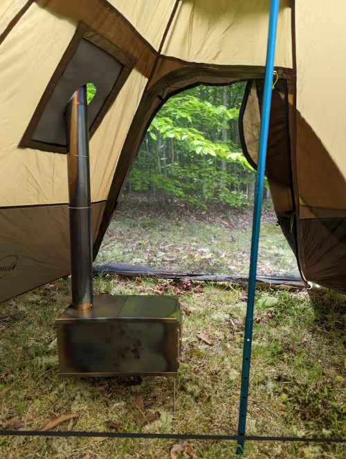 Luxe Twin Shelter Hot Tent - Green, 4 Person