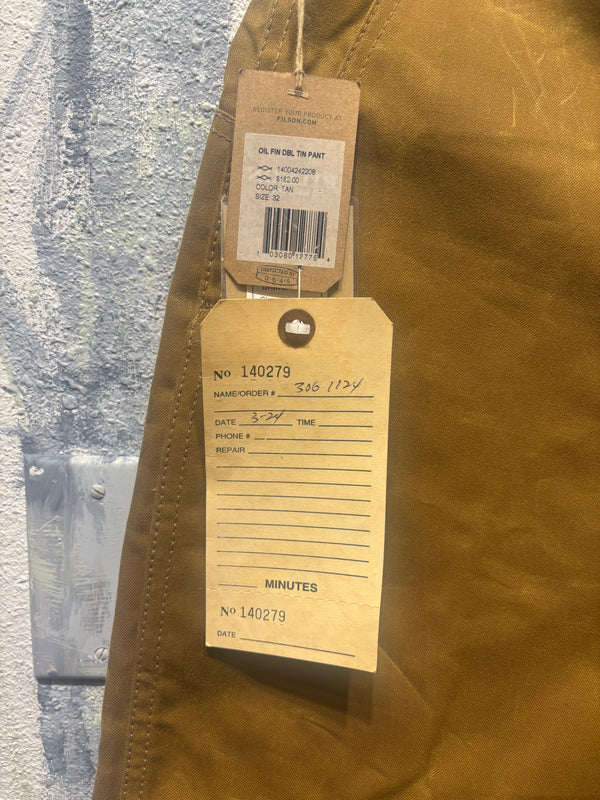 Filson Oil Fin DBL Tin Pants - M 32 X 31.5