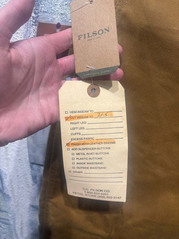 Filson Oil Fin DBL Tin Pants - M 32 X 31.5