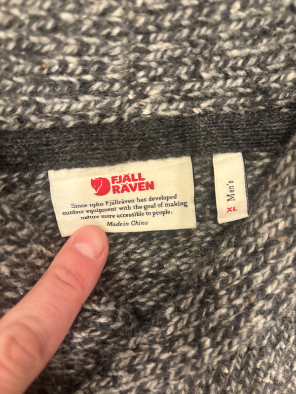 Fjall Raven Lada Wool Blend Sweater - Grey, Mens X Large