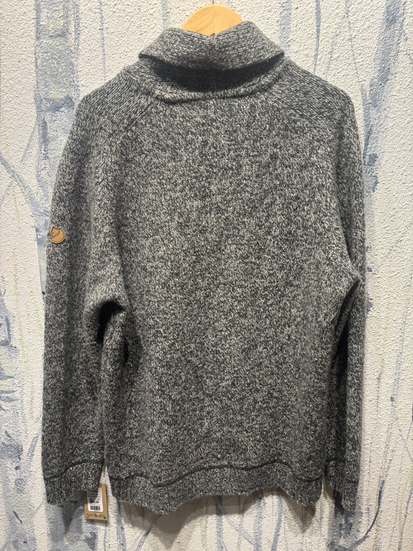 Fjall Raven Lada Wool Blend Sweater - Grey, Mens X Large