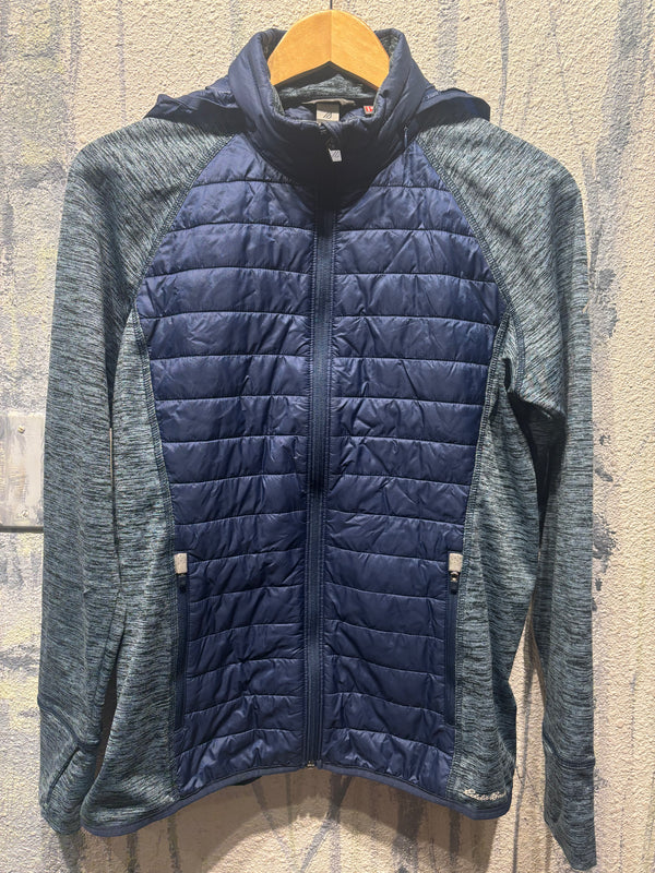 Eddie Bauer Hybrid Puffy Running Jacket - Blue, Womens Large