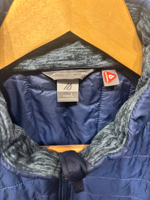 Eddie Bauer Hybrid Puffy Running Jacket - Blue, Womens Large