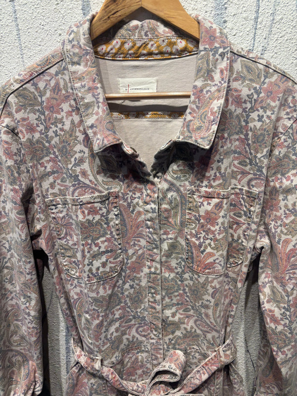 Anthropologie Paisley Utility Jumpsuit - Womens X Large