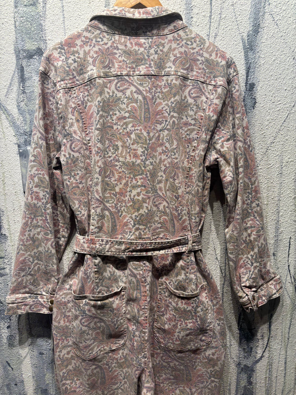 Anthropologie Paisley Utility Jumpsuit - Womens X Large