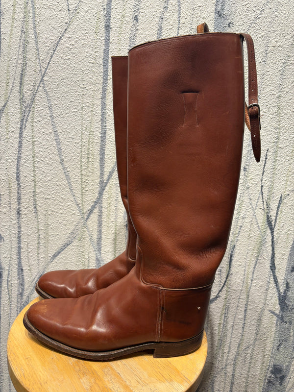 Vintage Military Boots Nudelman Bros Equestrian Riding Boots - Brown, Mens 9 C