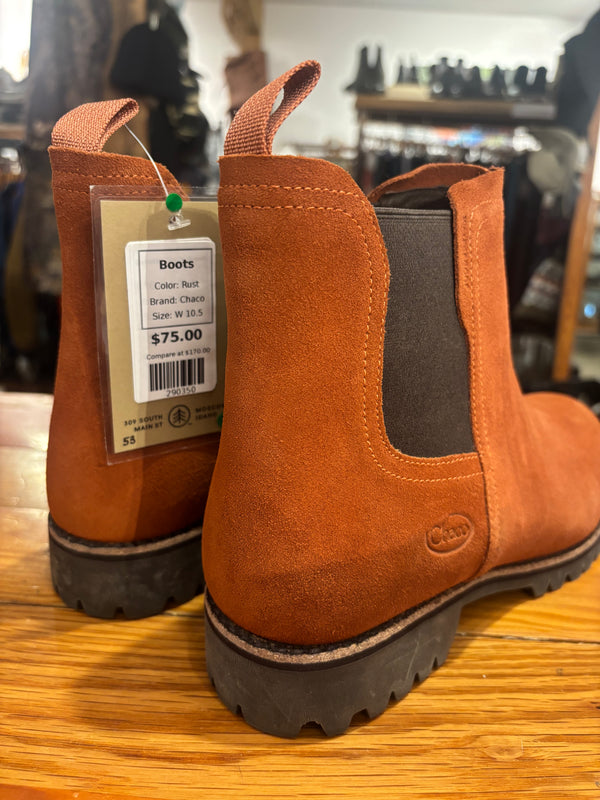 Chaco Fields Waterproof Chelsea Boots - Rust, Womens 10.5