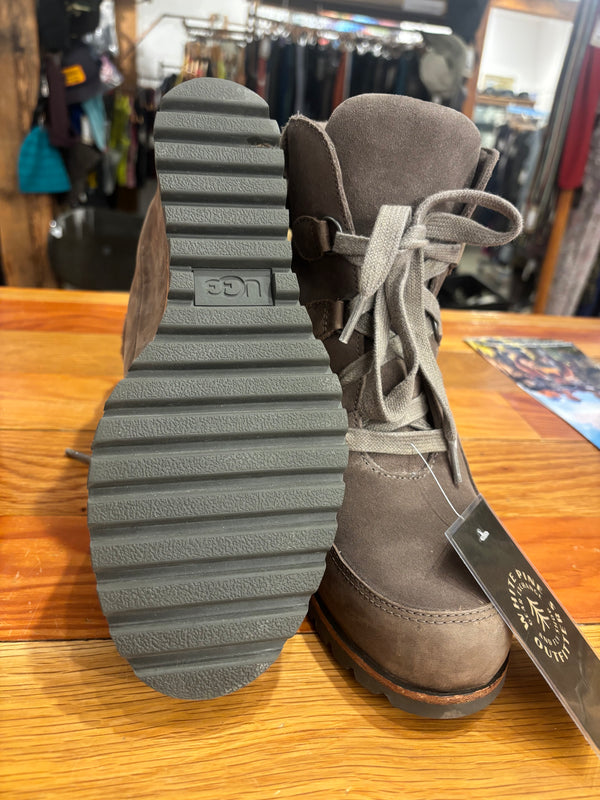 UGG Kriston Wedge Waterproof Boots - Grey, Womens 8.5
