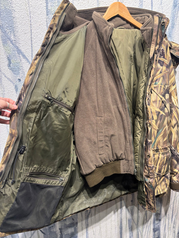 Cabelas GoreTex 3 in 1 Advantage Wetlands Duck Hunting Coat - Mens Large