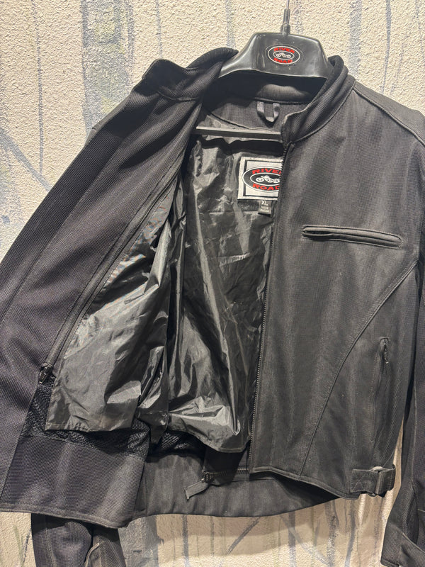 River Road Armored Padded Motorcycle Jacket - Mens X Large