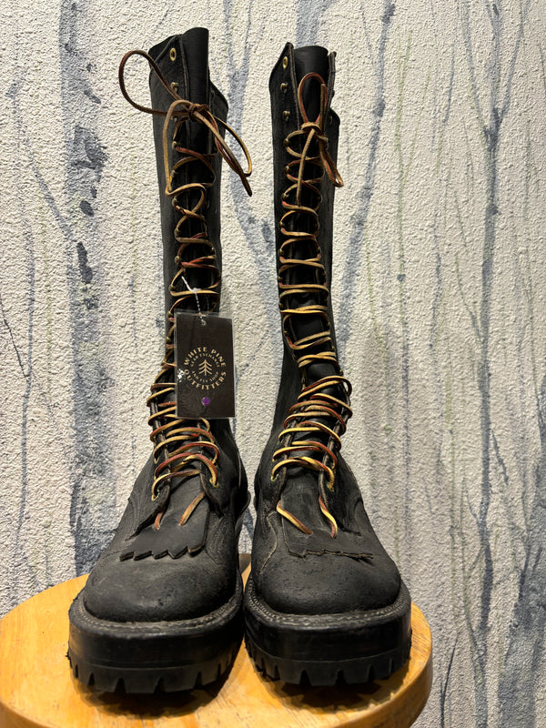 White's Custom Triple Soled Lineman Boots - Black, Mens 10