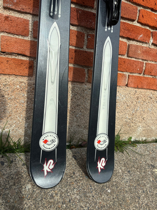 K2 Work Stinx Telemark Skis with G3 Targa Ascent Bindings - Black/White, 174 cm