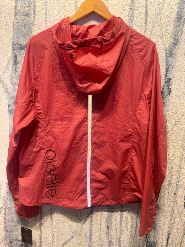 Oiselle Reflective Vim Running Windbreaker Jacket - Pink, Womens X Large