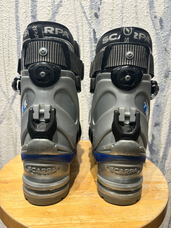 Scarpa T3 Telemark Ski Boots - Grey/Blue, Mondo Point 24.5