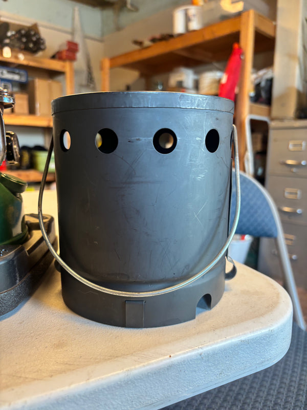 Coleman Model 502 Camp Stove with Plastic Case and Heat Drum