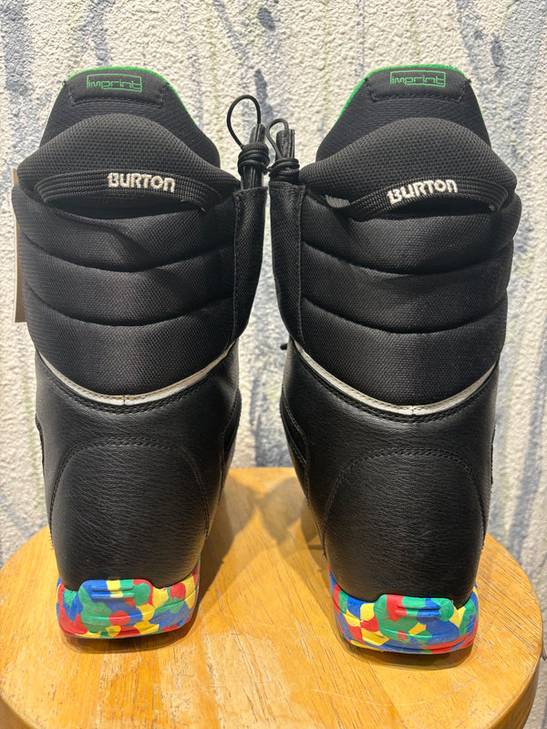 Burton Zipline Snowboard Boots - Black/Green, Youth 6
