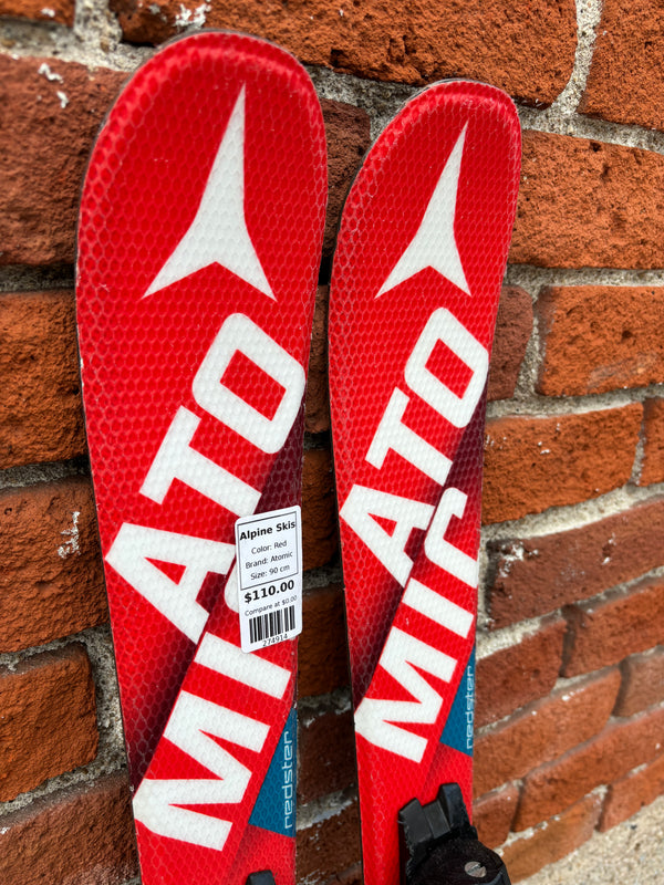 Atomic Redster Alpine Skis with Ezy Trak 5 Bindings - Red, 90 cm Atomic Redster Alpine Skis with Ezy Trak 5 Bindings - Red, 90 cm