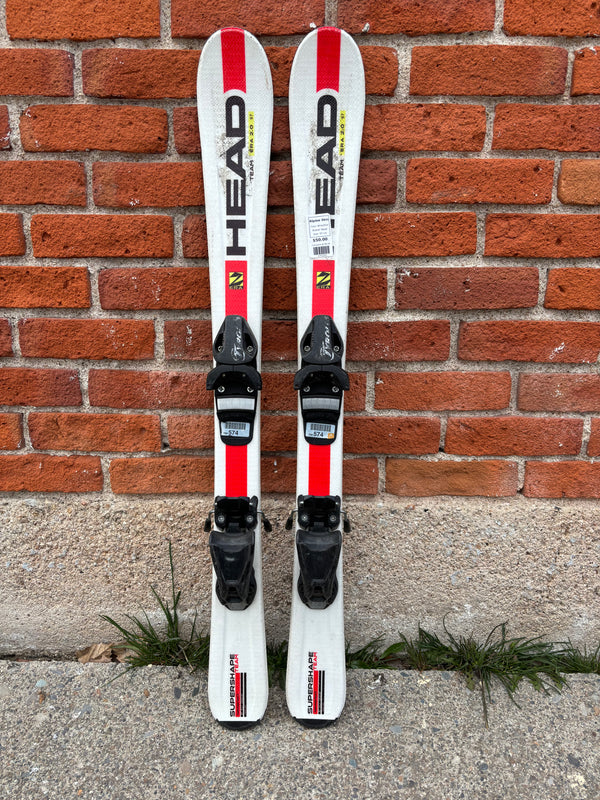 Head Team Era 2.0 Alpine Skis with Tyrolia Bindings - White/Red, 97 cm Head Team Era 2.0 Alpine Skis with Tyrolia Bindings - White/Red, 97 cm