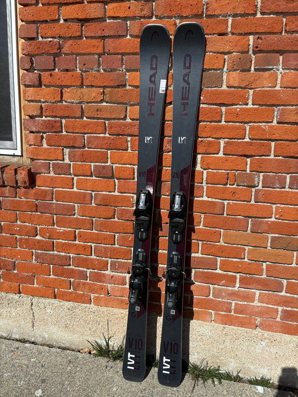 Head Lyt Tech V-Shape V10 Alpine Skis with Tyrolia Bindings - Charcoal Head Lyt Tech V-Shape V10 Alpine Skis with Tyrolia Bindings - Charcoal