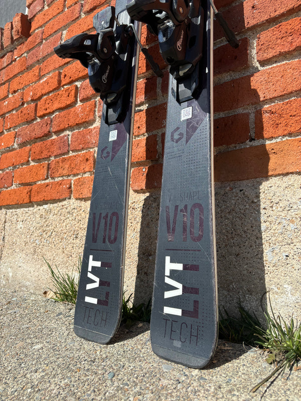 Head Lyt Tech V-Shape V10 Alpine Skis with Tyrolia Bindings - Charcoal Head Lyt Tech V-Shape V10 Alpine Skis with Tyrolia Bindings - Charcoal