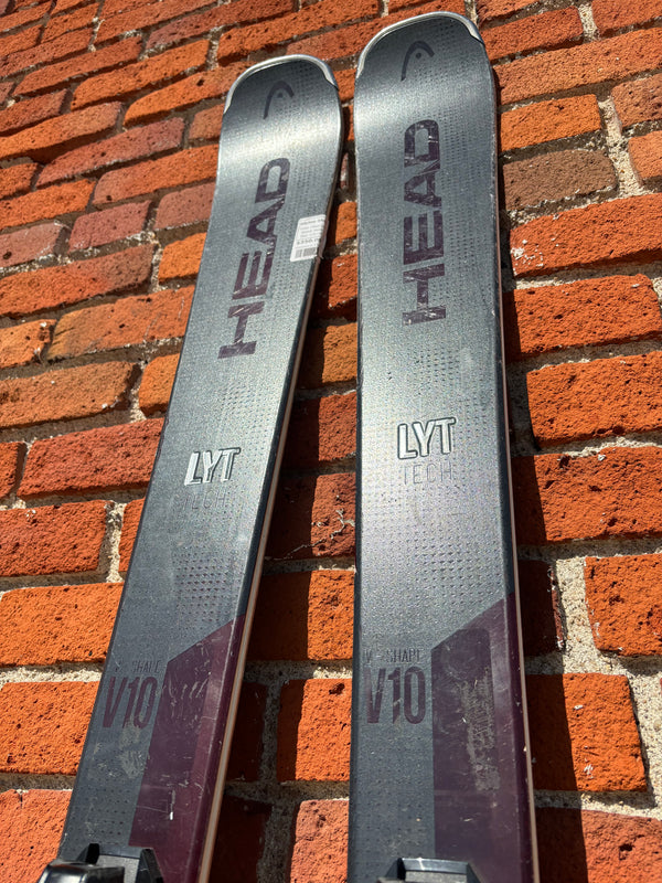 Head Lyt Tech V-Shape V10 Alpine Skis with Tyrolia Bindings - Charcoal, 170 cm