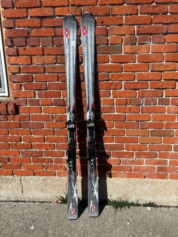 Volkl Unlimited AC Motion Alpine Skis with Bindings - Silver, 177 cm