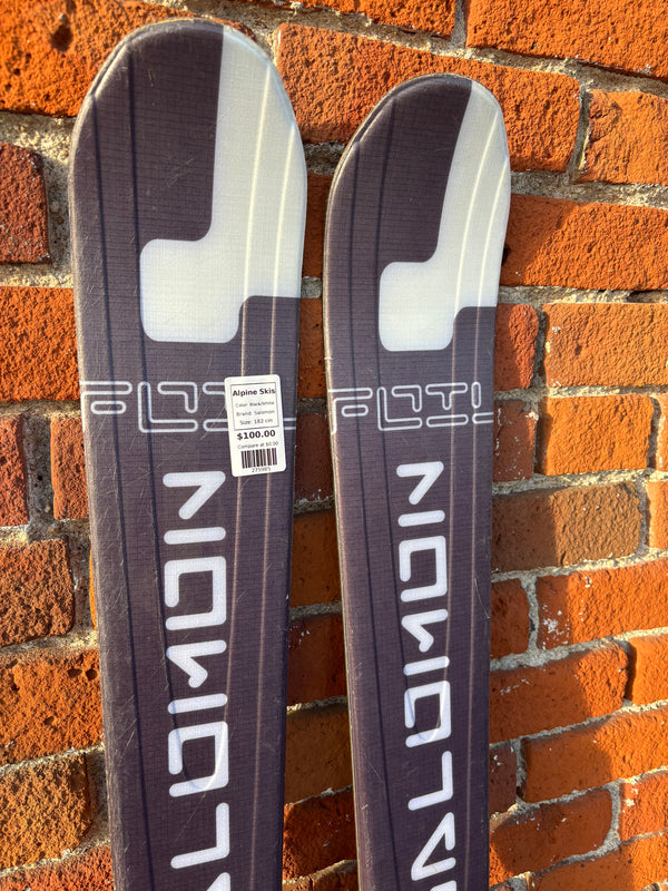 Salomon Teneighty Foil Alpine Skis - Black/White, 182 cm