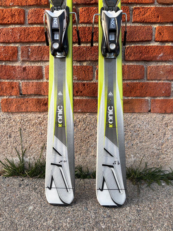 K2 Konic 78 Ti Alpine Skis - Yellow/Grey, 177 cm