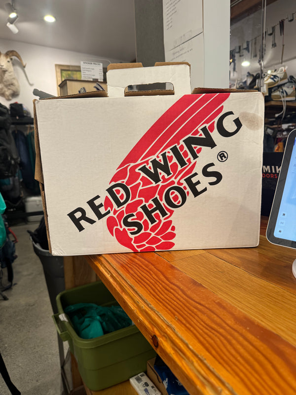 Red Wings Leather Steel-Toe Work Boots - Burgundy, Mens 14