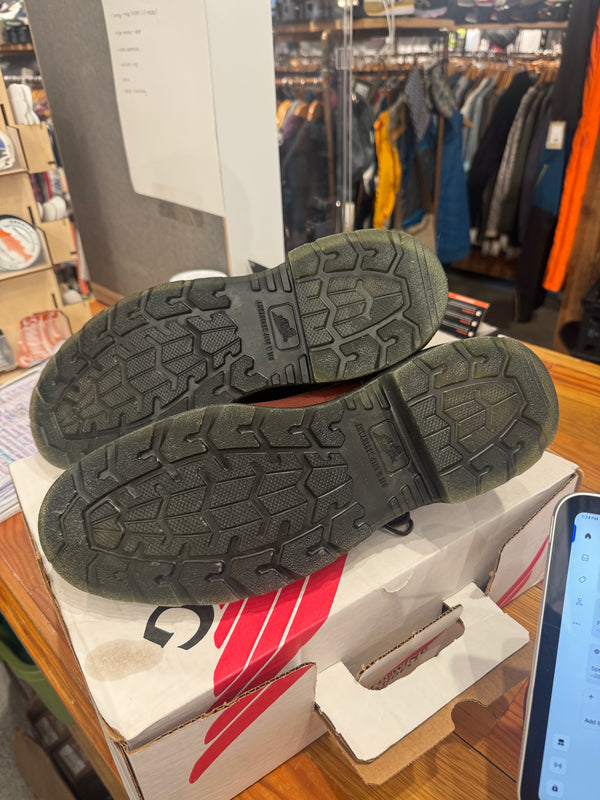 Red Wings Leather Steel-Toe Work Boots - Burgundy, Mens 14