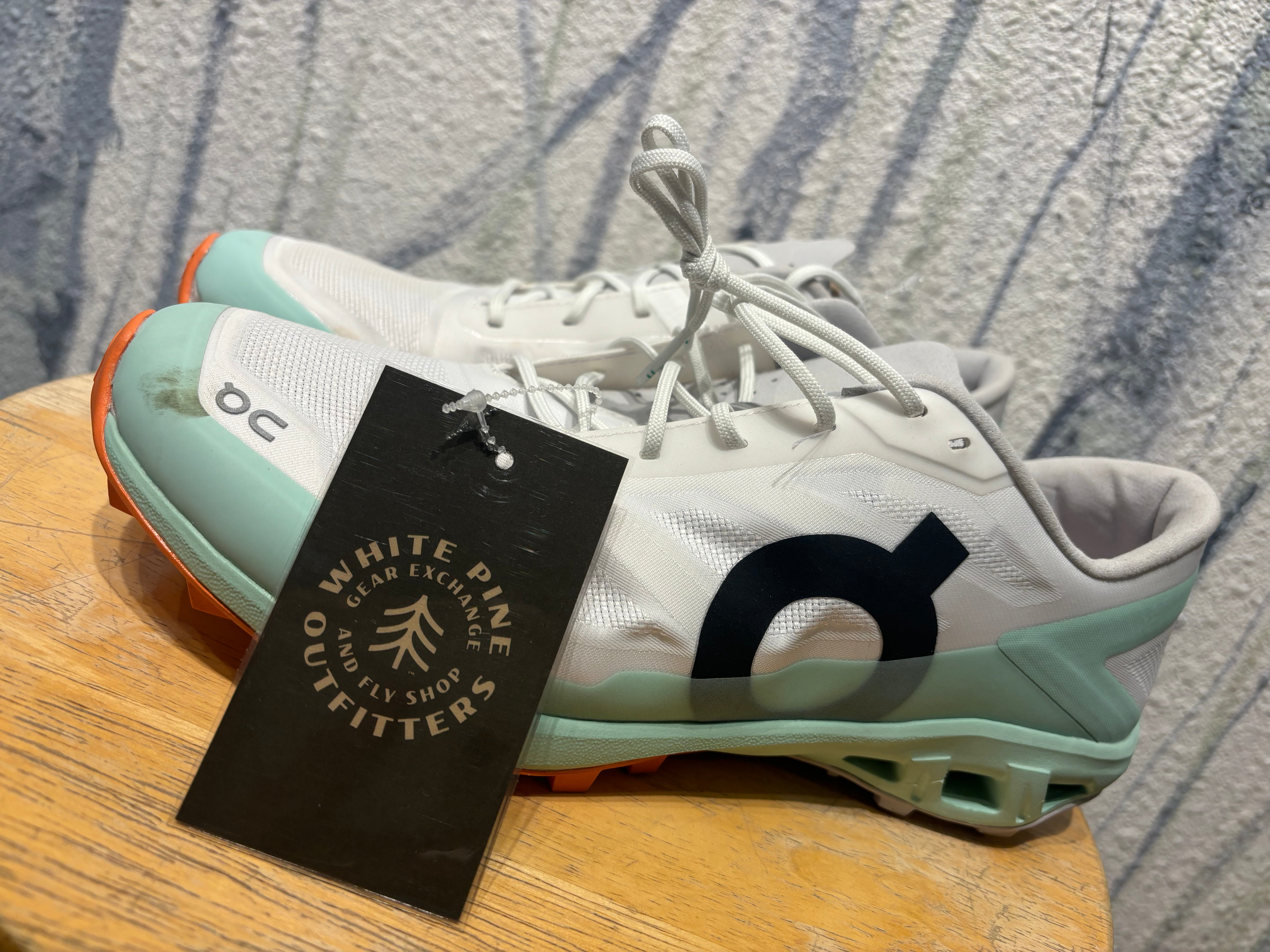 On Cloudventure Peak 3 Trail Running Shoes - White/Mint, Mens 8.5