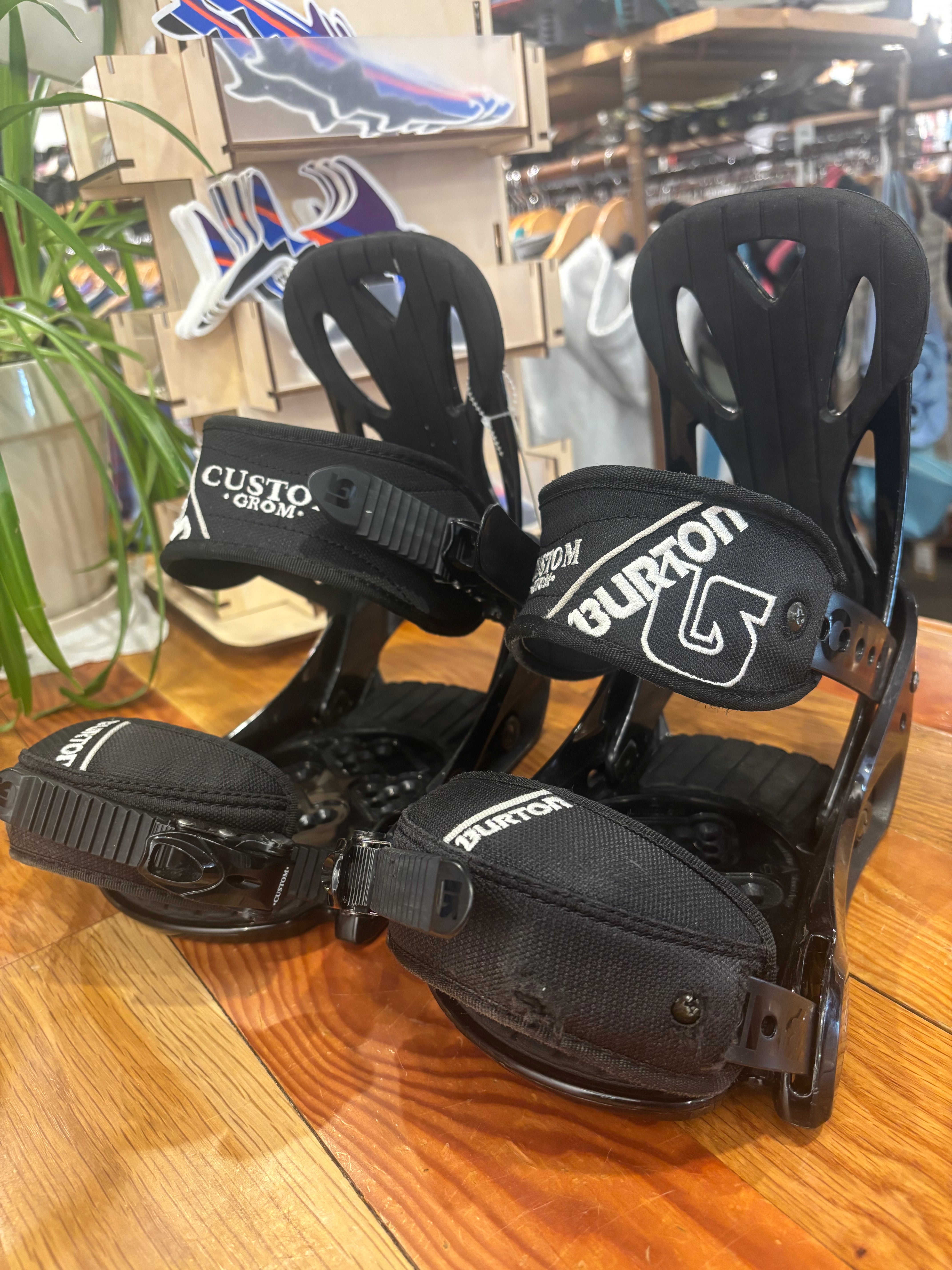 Burton Custom Grom Snowboard Bindings - Black, Small