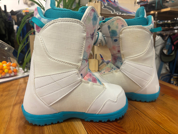 Burton Zipline Imprint 1 BOA Kids Snowboard Boots - White/Blue, Youth Burton Zipline Imprint 1 BOA Kids Snowboard Boots - White/Blue, Youth