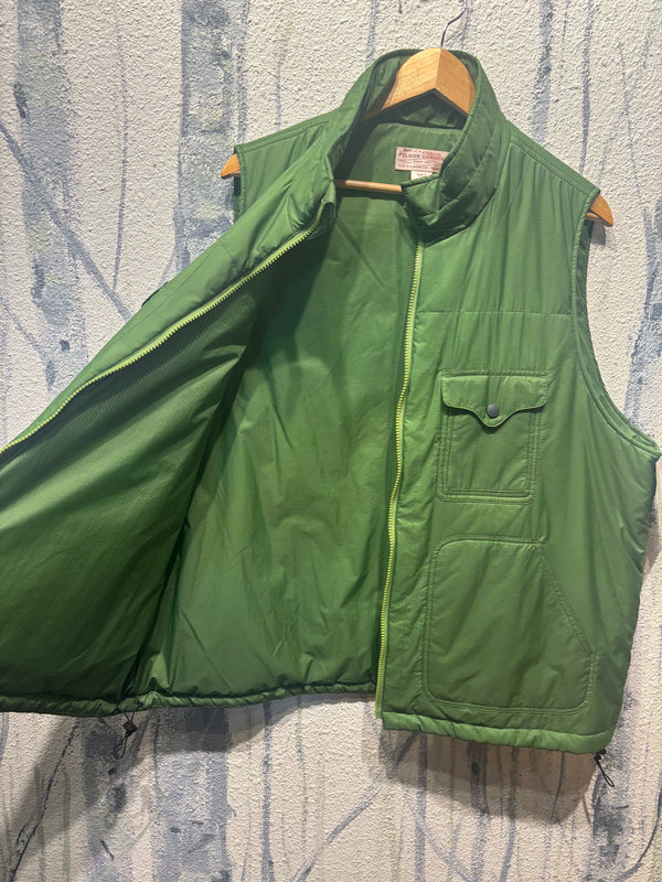Filson Ultralight Puffer Vest - Green, Mens XX Large