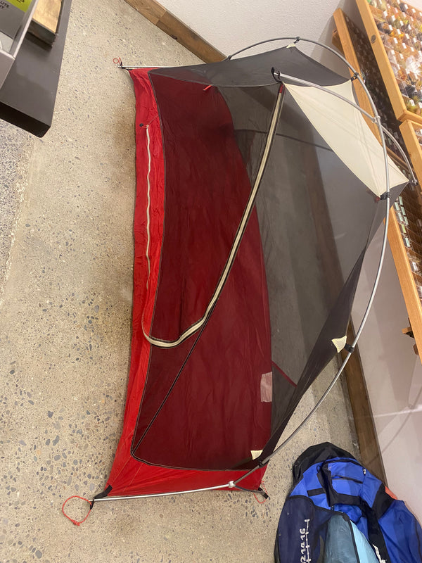 MSR Hubba Backpacking 3 Season Tent - Red, 1 Person