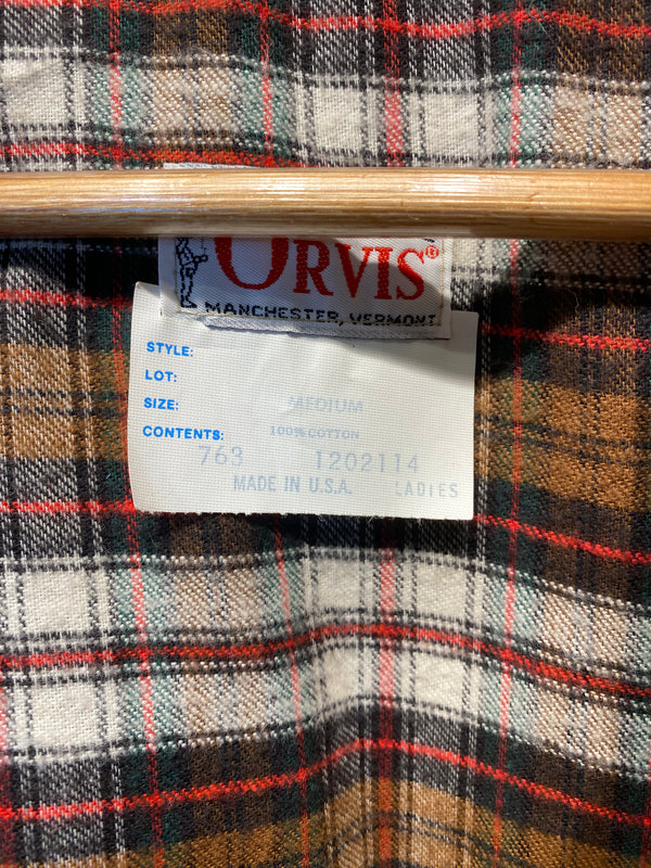 Vintage Rare Orvis Canvas Flannel Lined Jacket - Khaki, Womens Medium