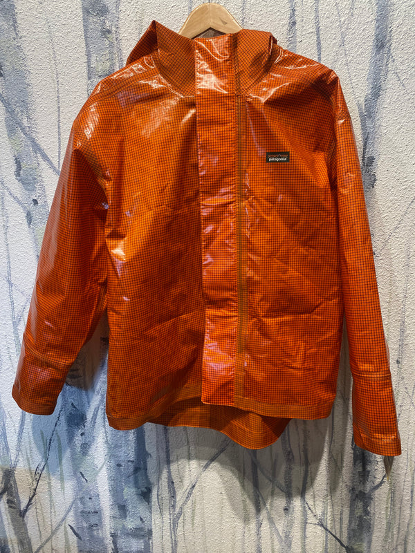 Patagonia Hose Down Raingear Slicker Jacket - Orange, Mens Small