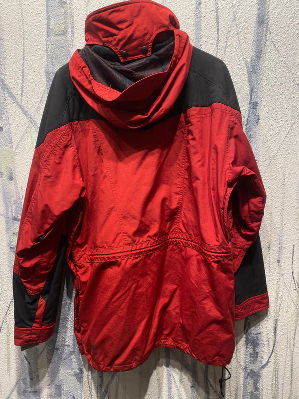 Vintage The North Face Extreme Gear Ski Shell Jacket Poncho - Red, Mens Large