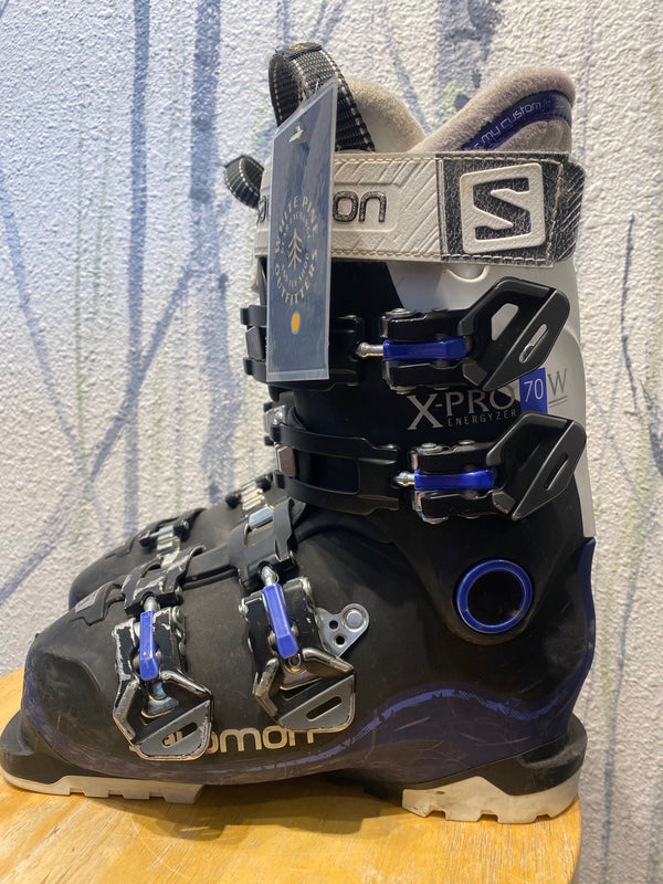 Salomon X-Pro 70 W Energyzer Alpine Ski Boots - Black/Purple, Womens 23.5